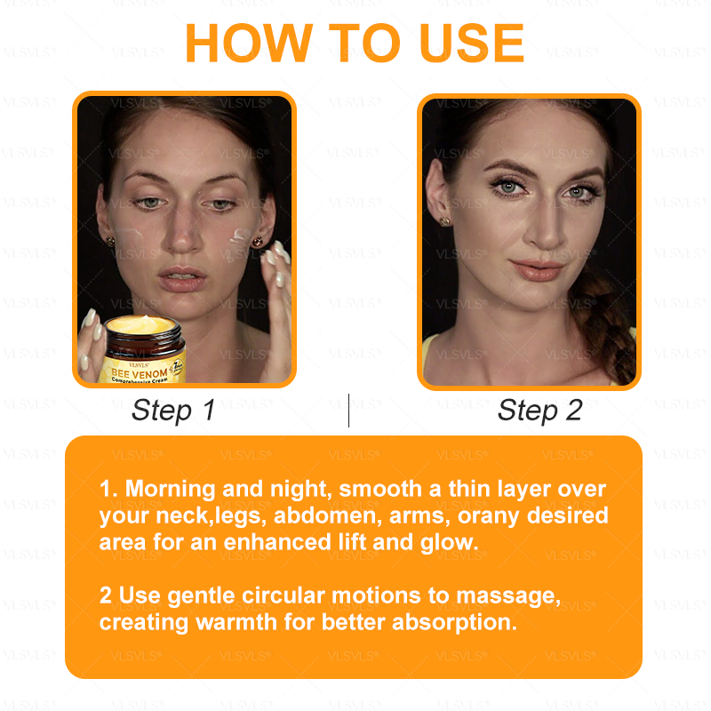 Made and Shipped from USA  ⭐✨  𝑽𝑳𝑺𝑽𝑳𝑺® Bee Venom Comprehensive Cream  LAST DAY 80% OFF(Sagging Skin, Fine Lines, Loss of Firmness, Flat Bust, Drooping Hips, and More)