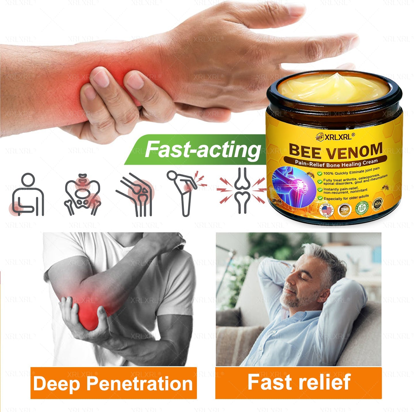 XRLXRL® Bee Venom Pain-Relief Bone Healing Cream (Specially for older adults)🐇