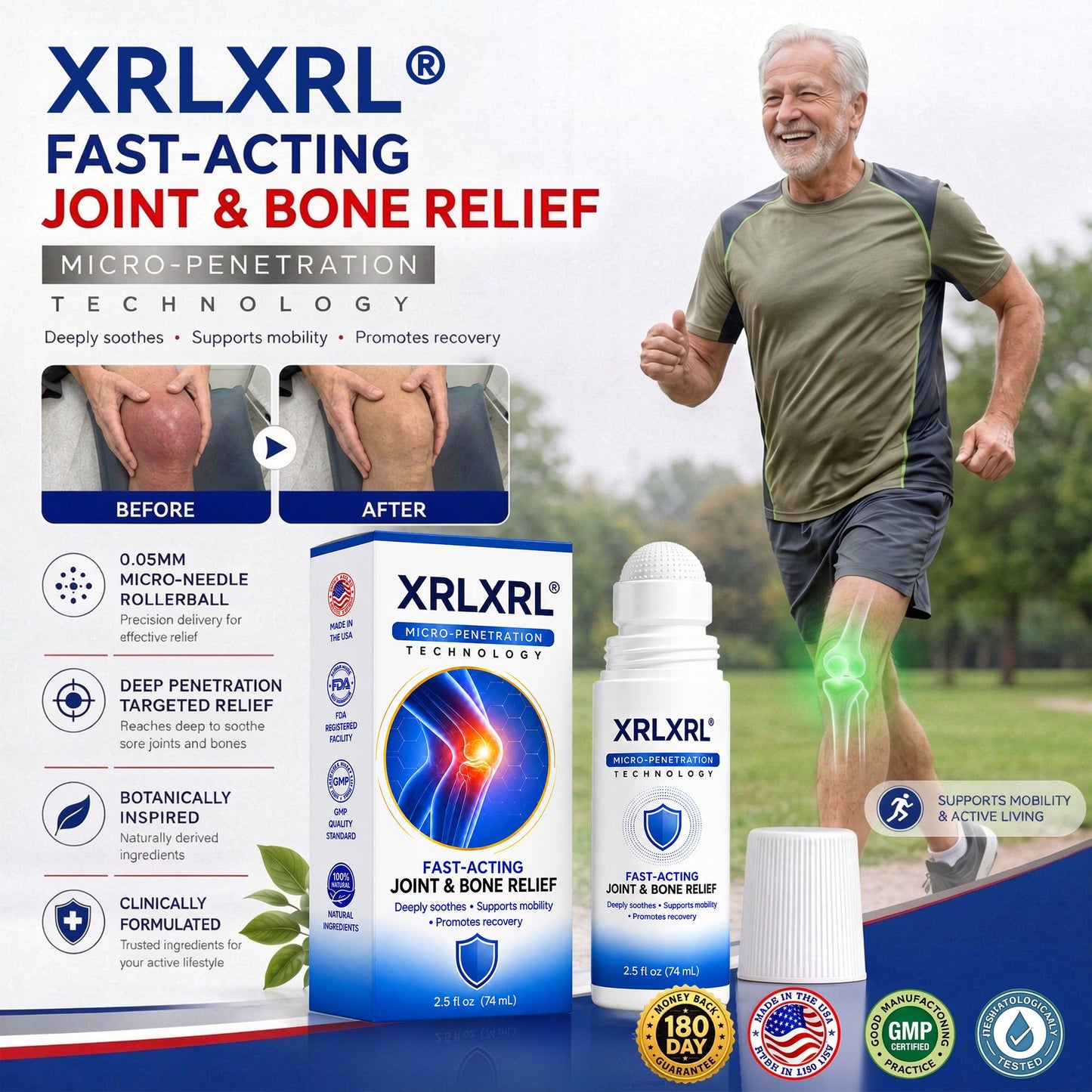 𝐏𝐡𝐲𝐬𝐢𝐜𝐢𝐚𝐧-𝐅𝐨𝐫𝐦𝐮𝐥𝐚𝐭𝐞𝐝💫| 𝑿𝑹𝑳𝑿𝑹𝑳® 0.05mm Microneedle Bone & Joint Recovery Roller