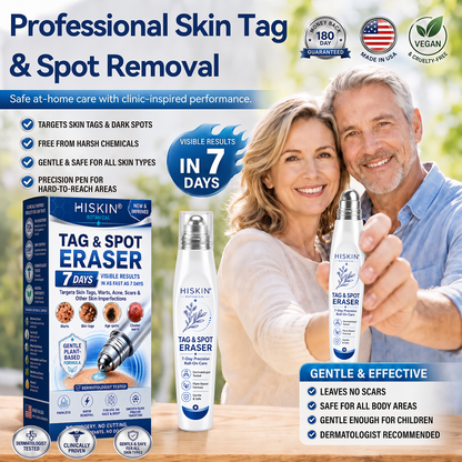 𝐇𝐈𝐒𝐊𝐈𝐍® 𝟕-𝐃𝐚𝐲 𝐓𝐚𝐠 & 𝐒𝐩𝐨𝐭 𝐄𝐫𝐚𝐬𝐞𝐫 Painless Precision Roll-On Pen🌈（for Skin Tags, Warts, Age Spots & Rough Bumps）