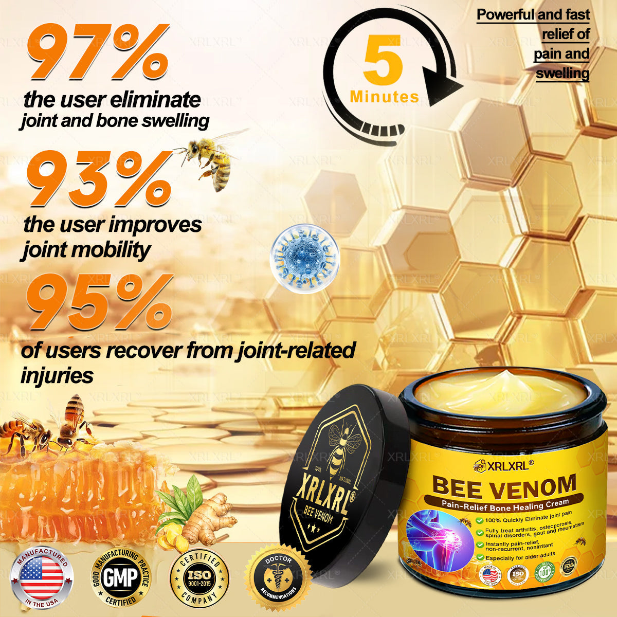 XRLXRL® Bee Venom Pain-Relief Bone Healing Cream (Specially for older adults)🐇