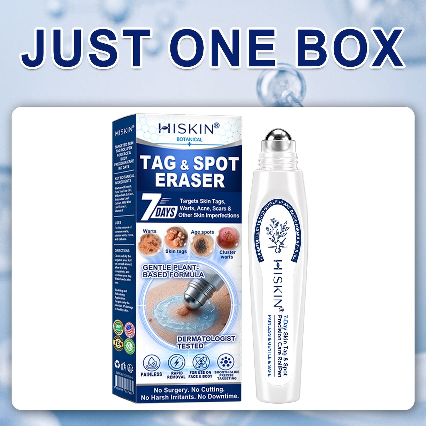 𝐇𝐈𝐒𝐊𝐈𝐍®✨ 𝟕-𝐃𝒂𝘆 𝐒𝗸𝐢𝐧 𝐓𝒂𝗴 & 𝐒𝐩𝙤𝐭 𝐄𝐫𝒂𝐬𝙚𝐫 Painless & Scar-Free Advanced Imperfection Removal Rollerball Pen