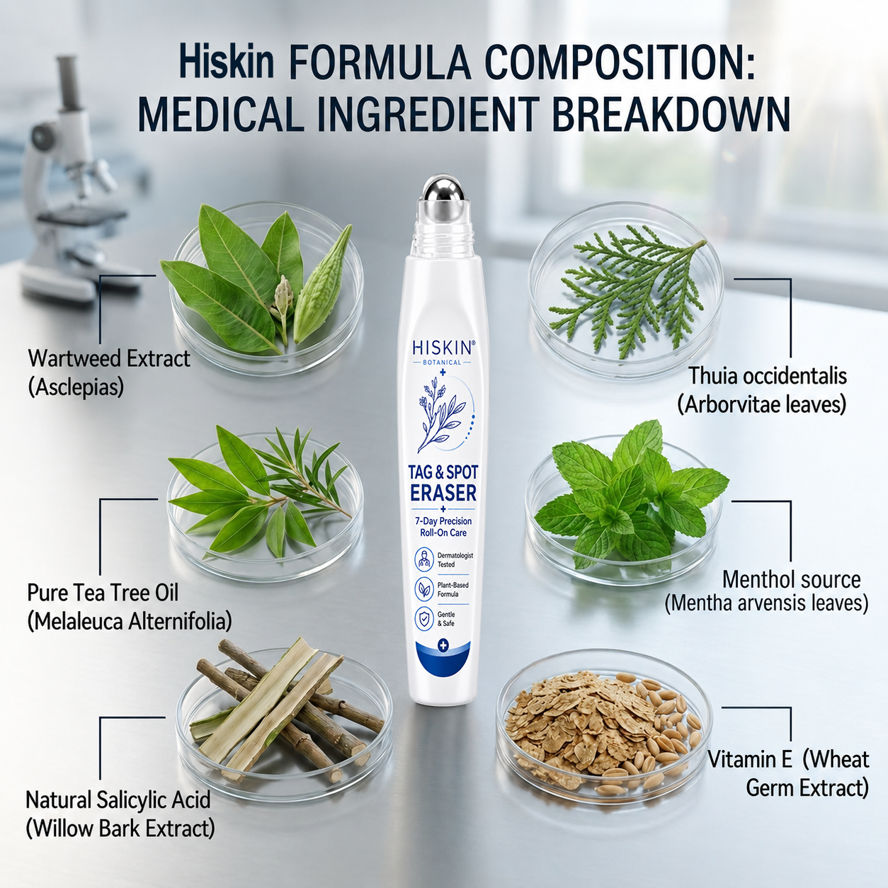 𝐇𝐈𝐒𝐊𝐈𝐍® 𝟕-𝐃𝐚𝐲 𝐓𝐚𝐠 & 𝐒𝐩𝐨𝐭 𝐄𝐫𝐚𝐬𝐞𝐫 Painless Precision Roll-On Pen🌈（for Skin Tags, Warts, Age Spots & Rough Bumps）