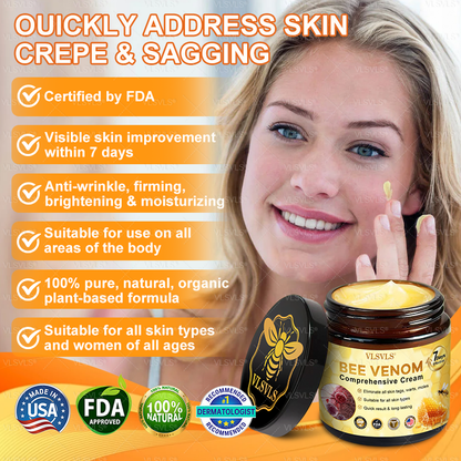 Made and Shipped from USA  ⭐✨  𝑽𝑳𝑺𝑽𝑳𝑺® Bee Venom Comprehensive Cream  LAST DAY 80% OFF(Sagging Skin, Fine Lines, Loss of Firmness, Flat Bust, Drooping Hips, and More)