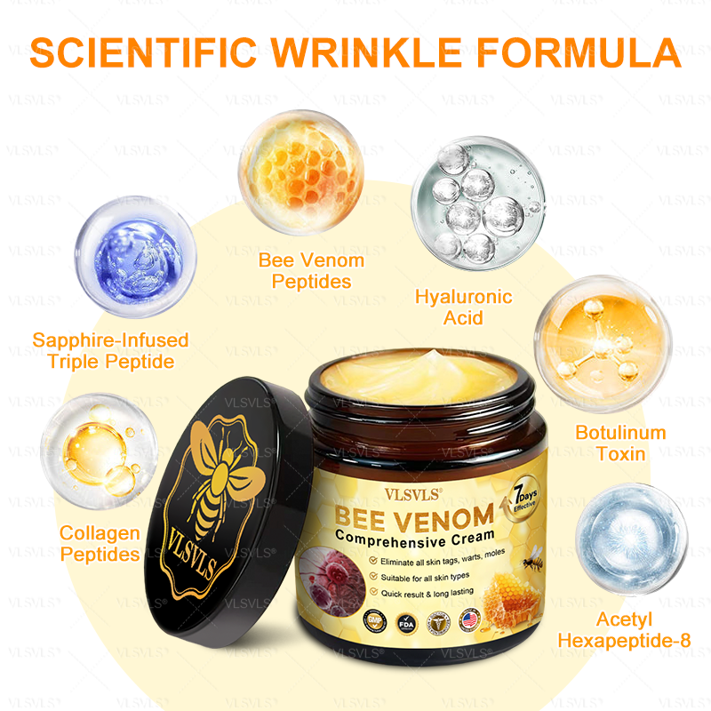 Made and Shipped from USA  ⭐✨  𝑽𝑳𝑺𝑽𝑳𝑺® Bee Venom Comprehensive Cream  LAST DAY 80% OFF(Sagging Skin, Fine Lines, Loss of Firmness, Flat Bust, Drooping Hips, and More)